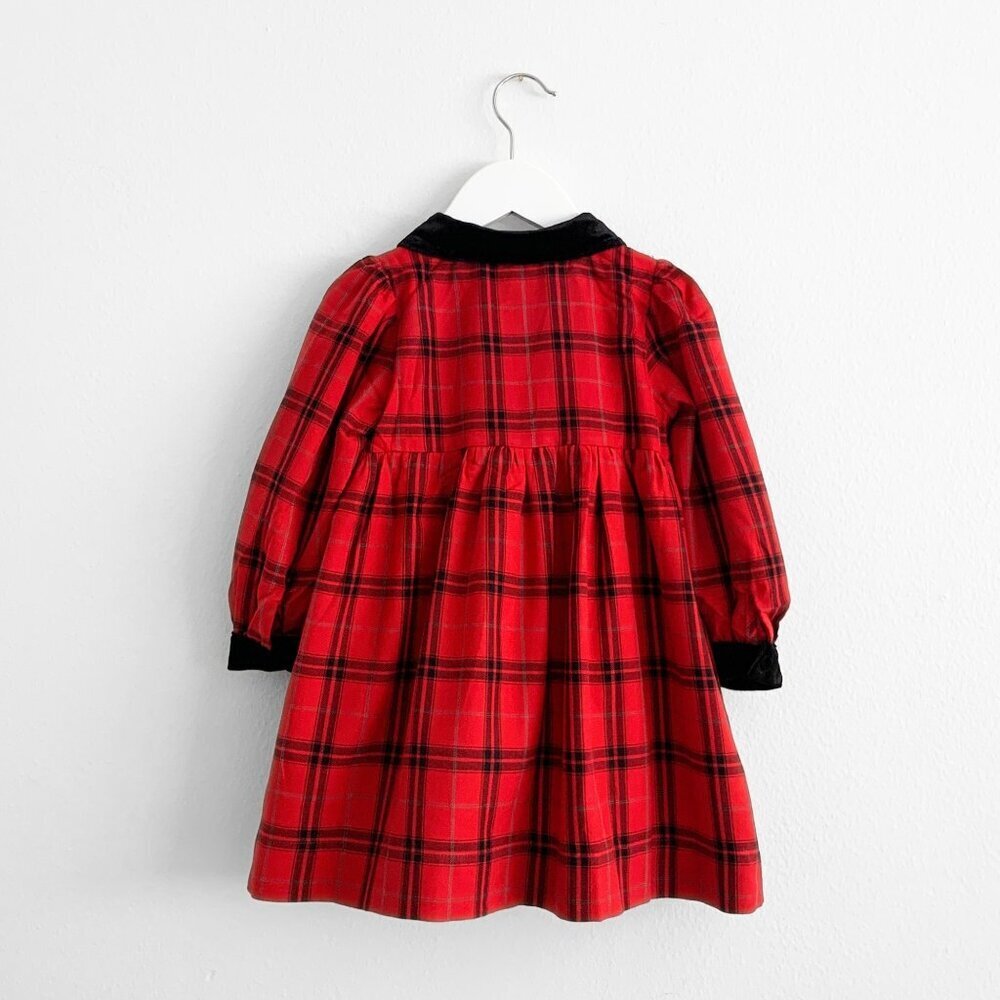 NWT Pretty Girls Smocked Dress Spanish Style Flower Embroidery Long Sleeve 6Y - Picture 4 of 6
